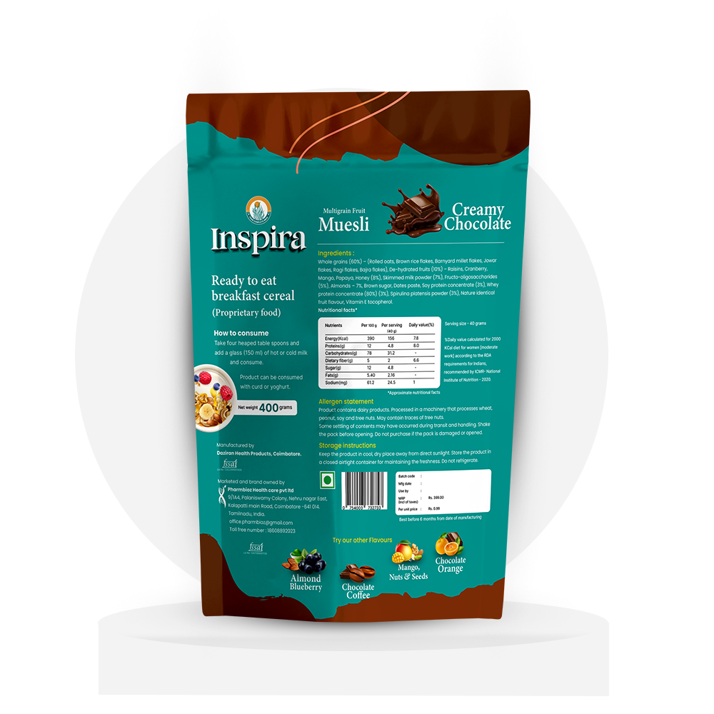 Creamy Chocolate | 400g | Inspira Muesli
