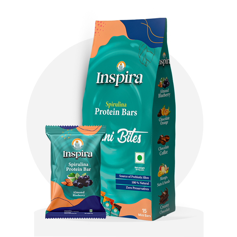 Almond Blueberry | Pack of 15 x 52g | Inspira Mini Bites