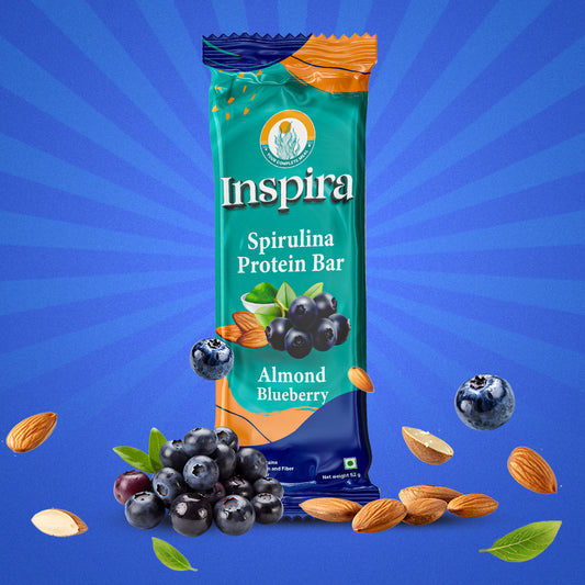 Almond Blueberry | Pack of 6 x 52g | Inspira Protein Bar