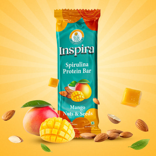 Mango, Nuts & Seeds | Pack of 6 x 52g | Inspira Protein Bar