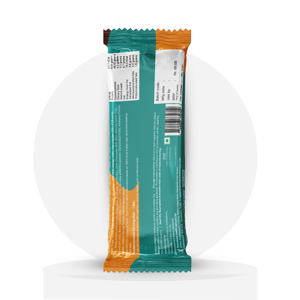 Chocolate Orange | Pack of 6 x 52g | Inspira Protein Bar