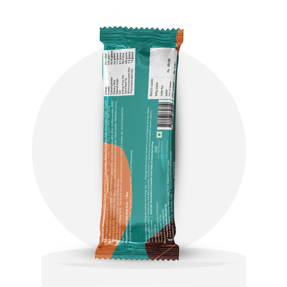 Chocolate Coffee | Pack of 6 x 52g | Inspira Protein Bar