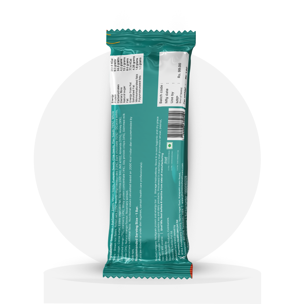 Mango, Nuts & Seeds | Pack of 6 x 52g | Inspira Protein Bar